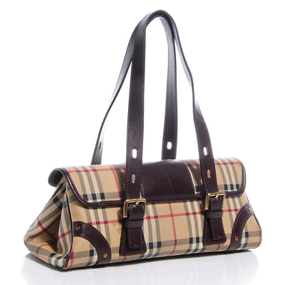 Burberry Haymarket Check Buckle Satchel 3 of 9