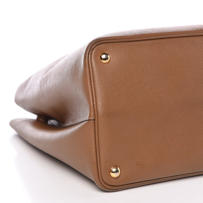 Prada Saffiano Cuir Large Double Bag Canella Cocco 9 of 14