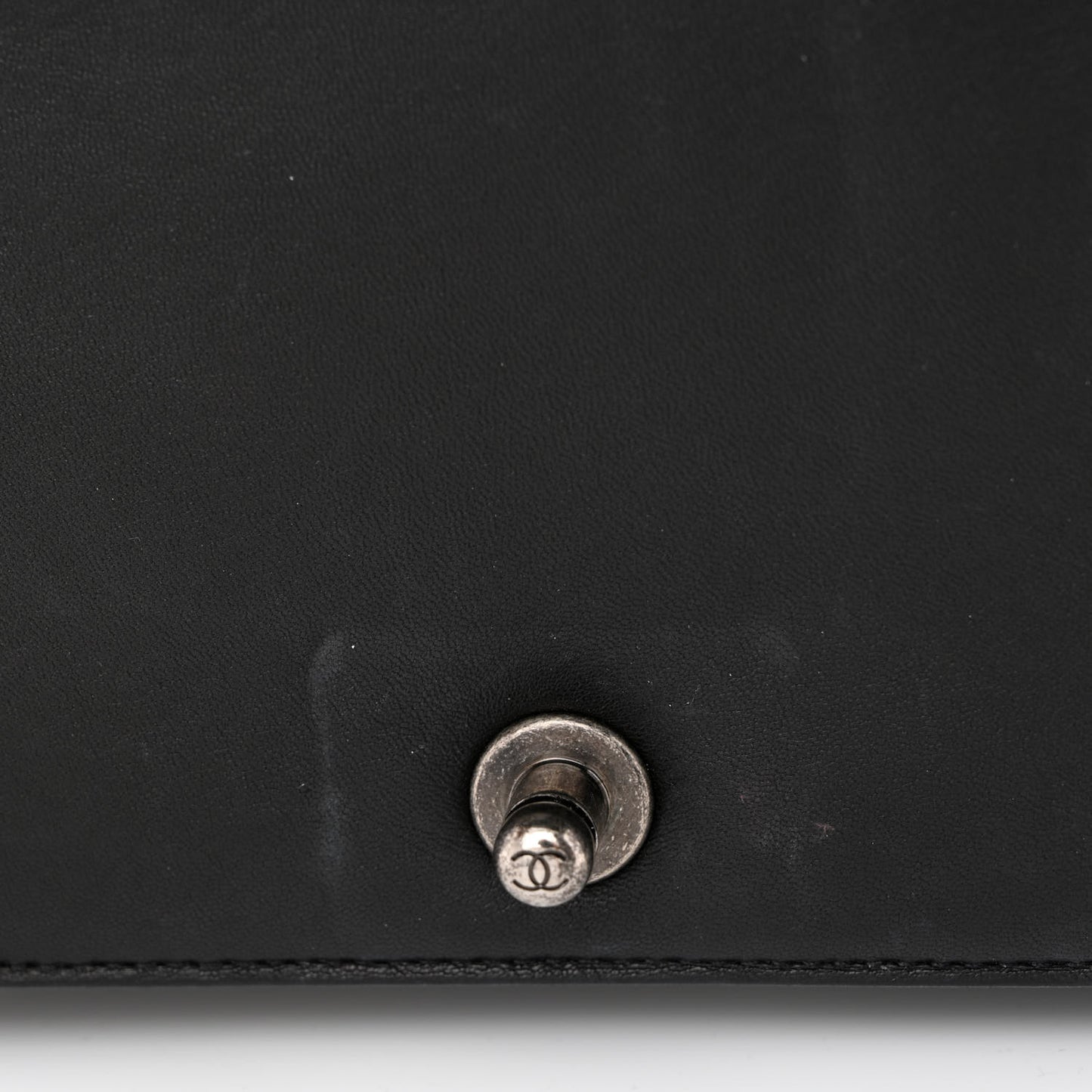 Lambskin Pleated Medium Boy Flap Black