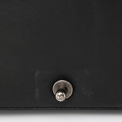 Chanel Lambskin Pleated Medium Boy Flap Black 12 of 14