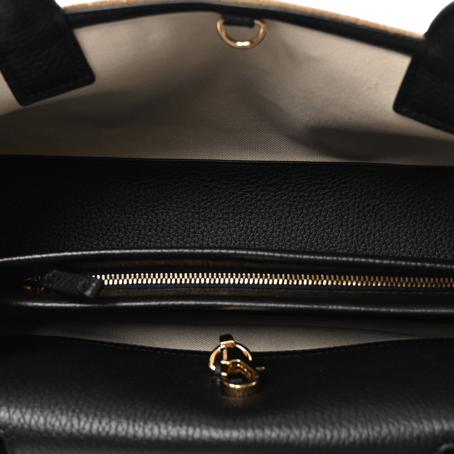 Chanel Grained Calfskin Suede Urban Essentials Small Shopping Bag Dark Beige Black 5 of 11