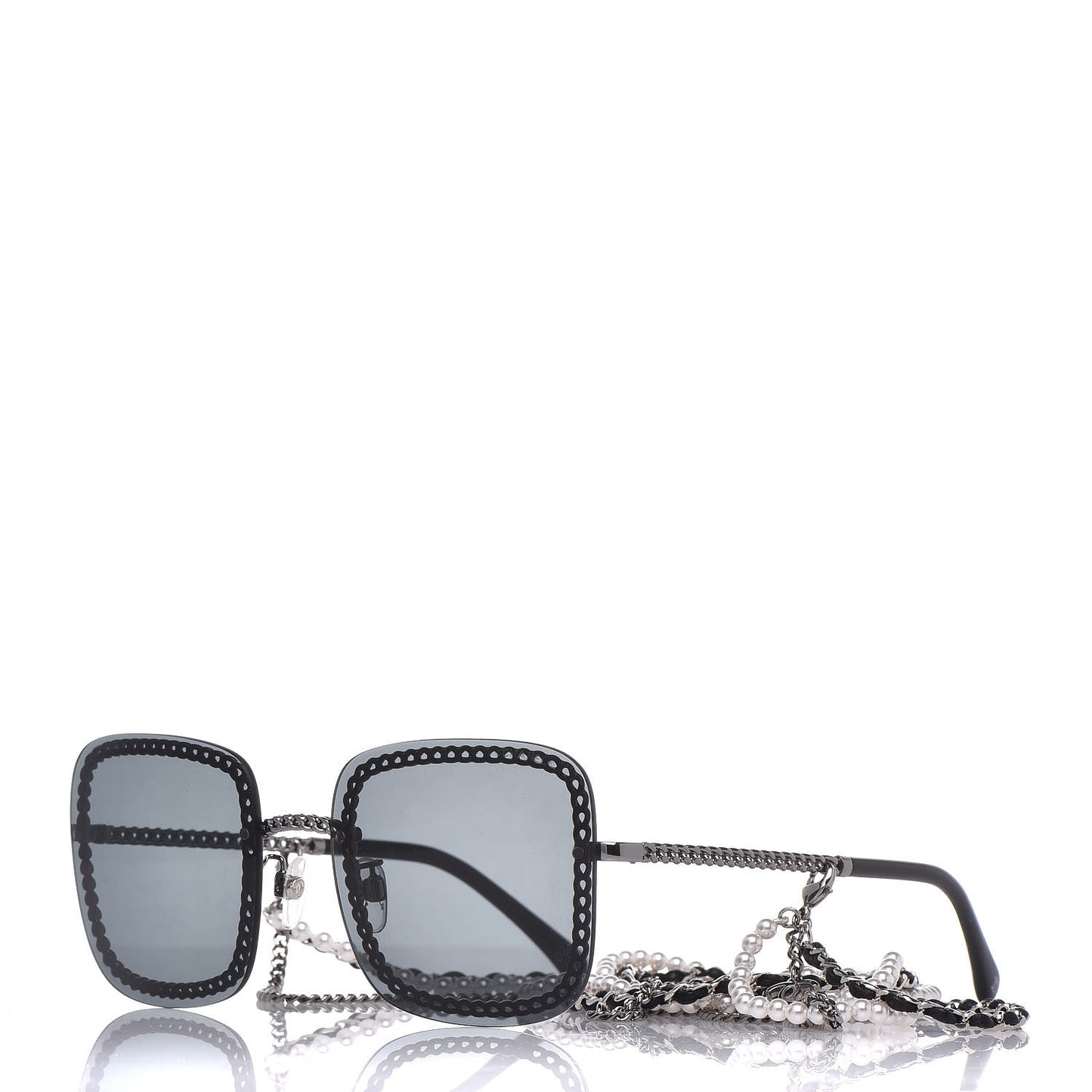 Chain Square Sunglasses 4244 Black