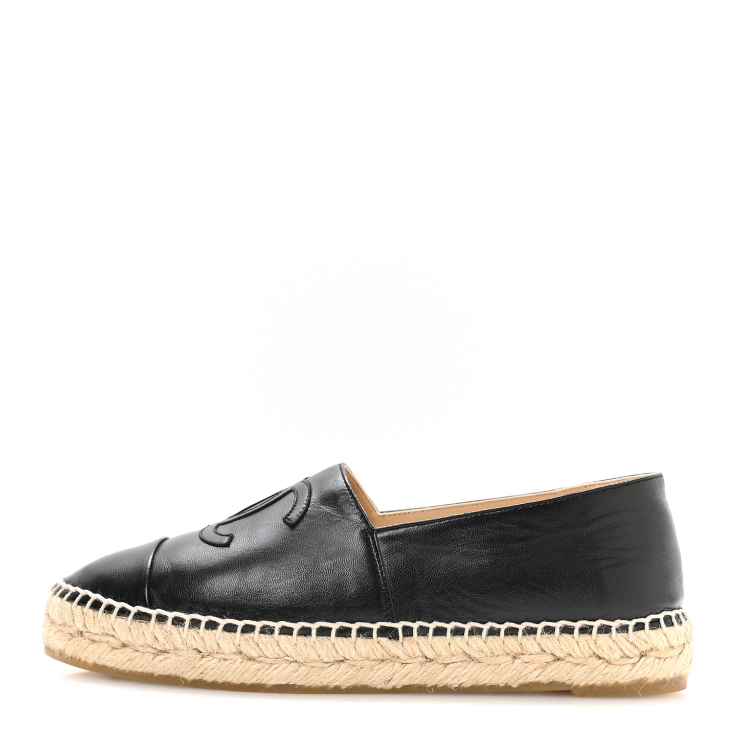 Lambskin CC Espadrilles 37 Black