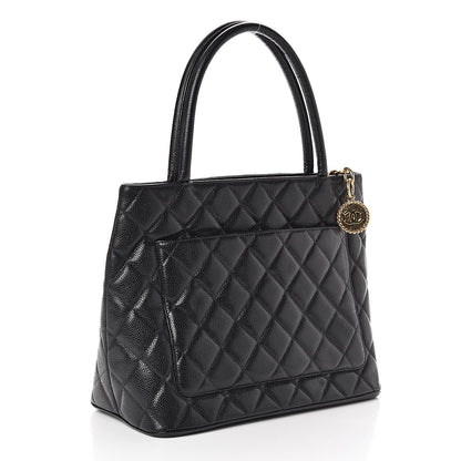 Chanel Caviar Quilted Medallion Tote Black 3 of 10