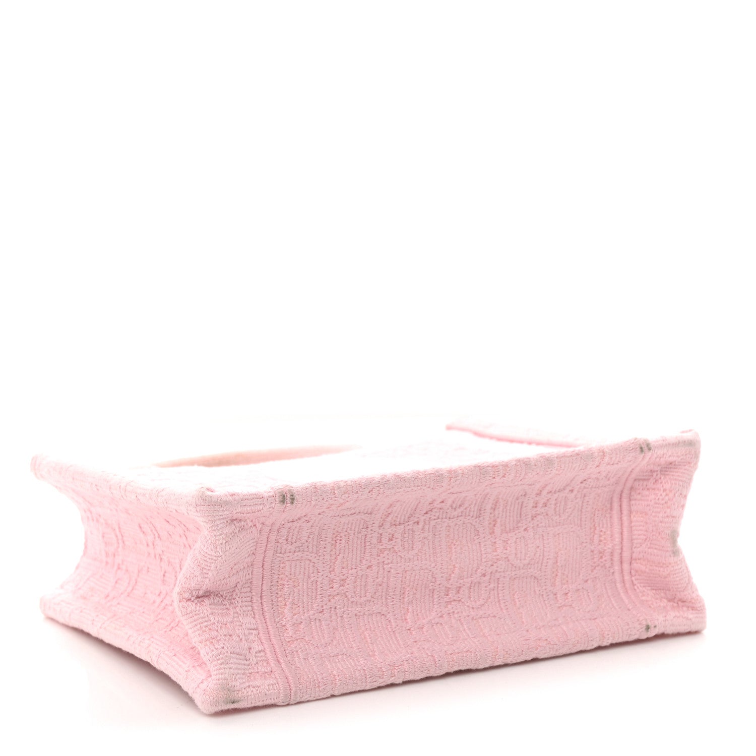 Christian Dior Cotton Toile De Jouy Oblique Embroidered Dior Medaillon Mini Book Tote With Strap Soupir Pink White 4 of 10