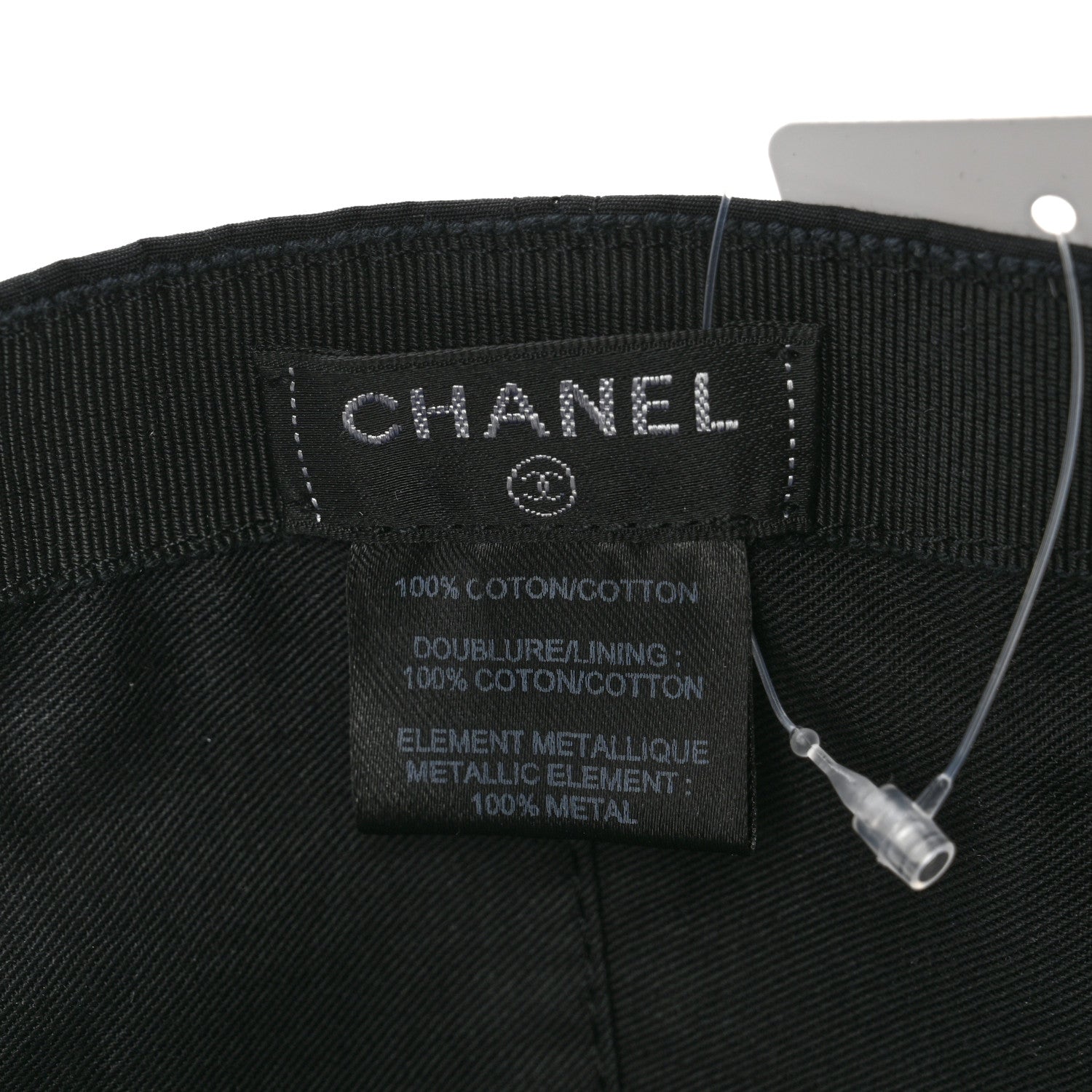 Chanel Cotton CC Cap Hat Black 8 of 8