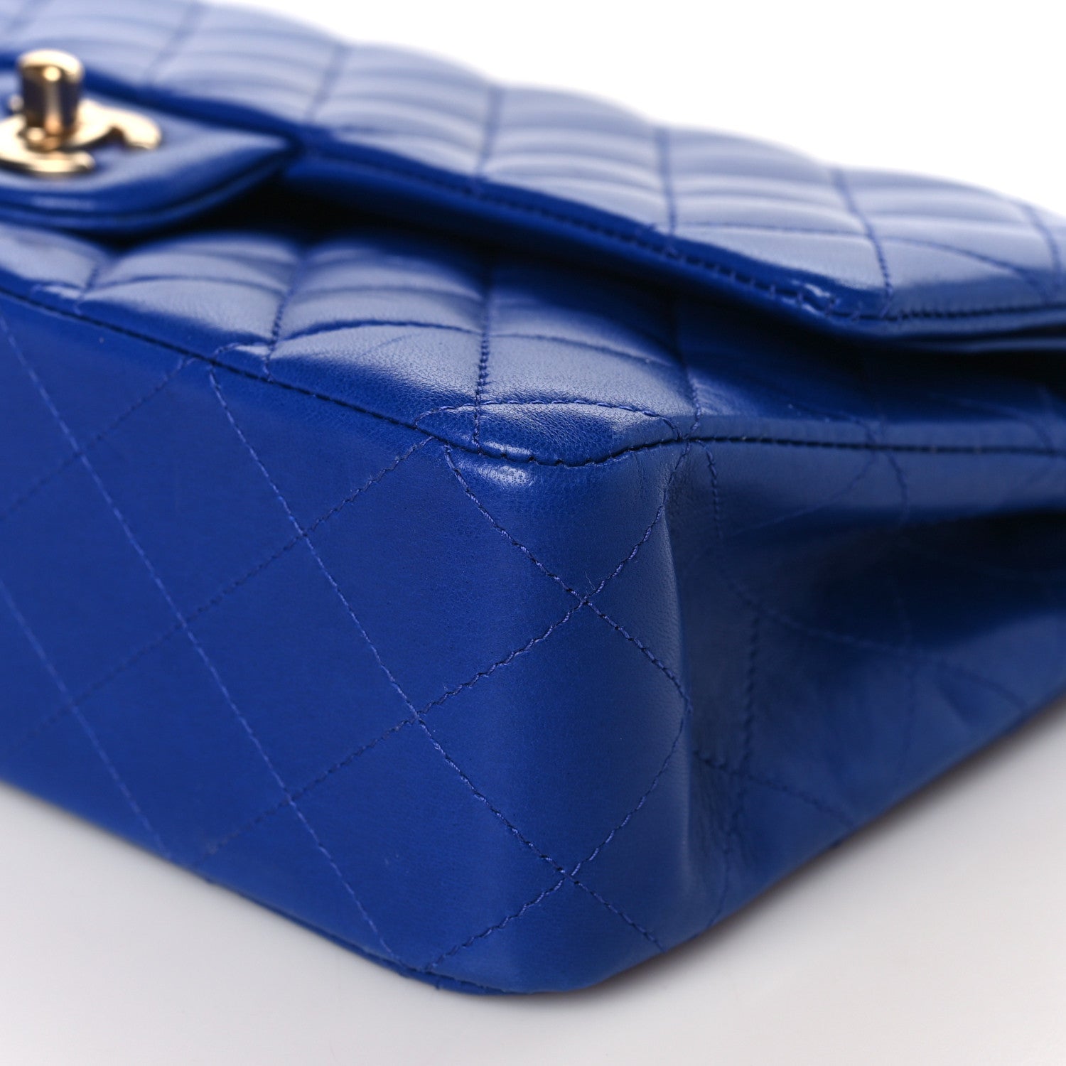 Chanel Lambskin Quilted Medium Double Flap Blue 9 of 9