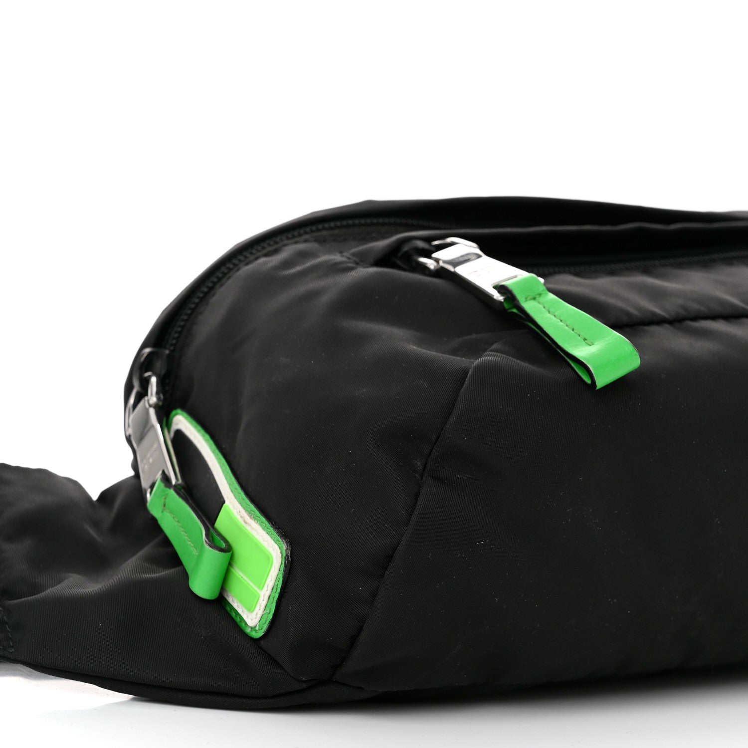 Prada Tessuto Nylon Belt Bag Black Verde 8 of 10