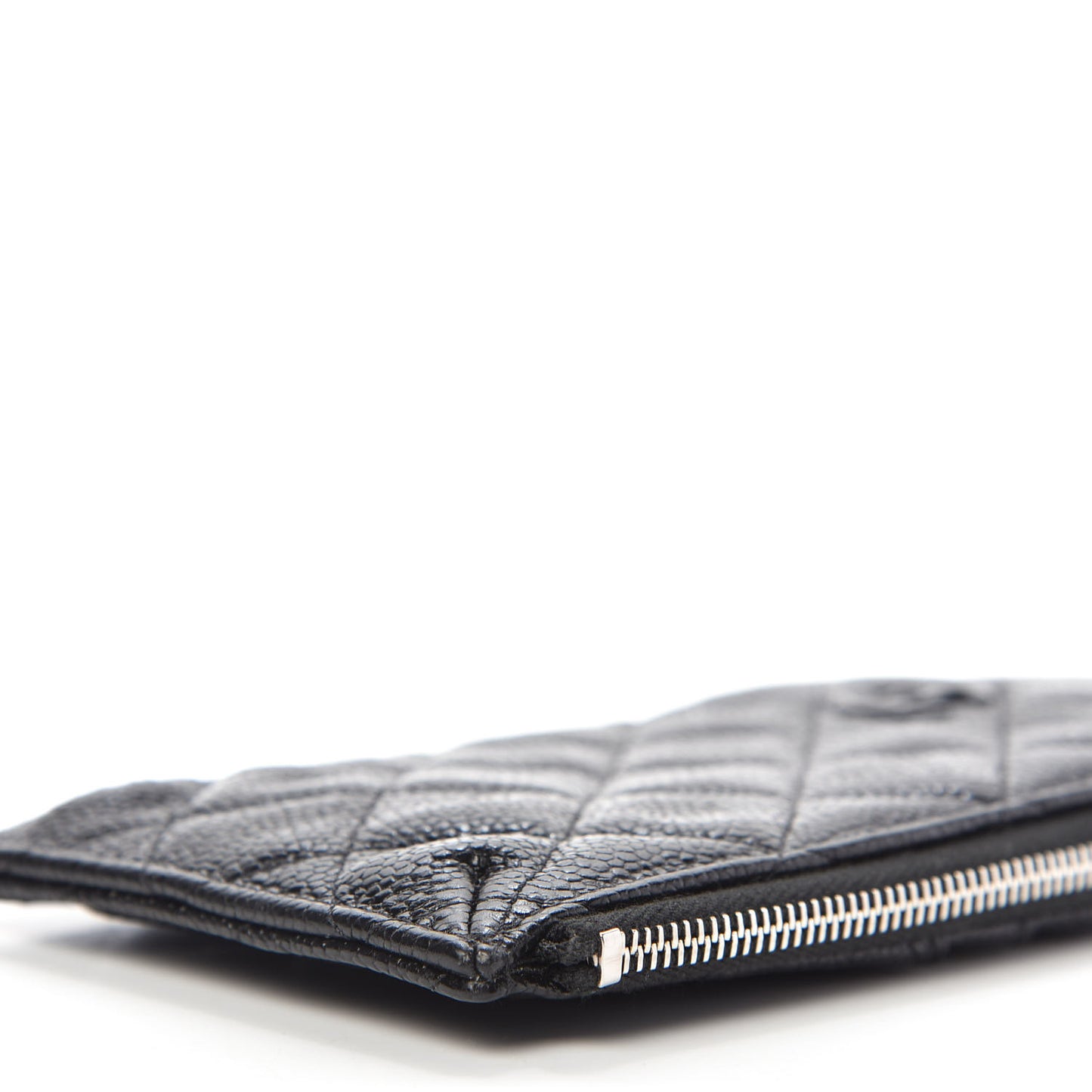 Caviar Quilted Classic Flat Wallet Pouch So Black