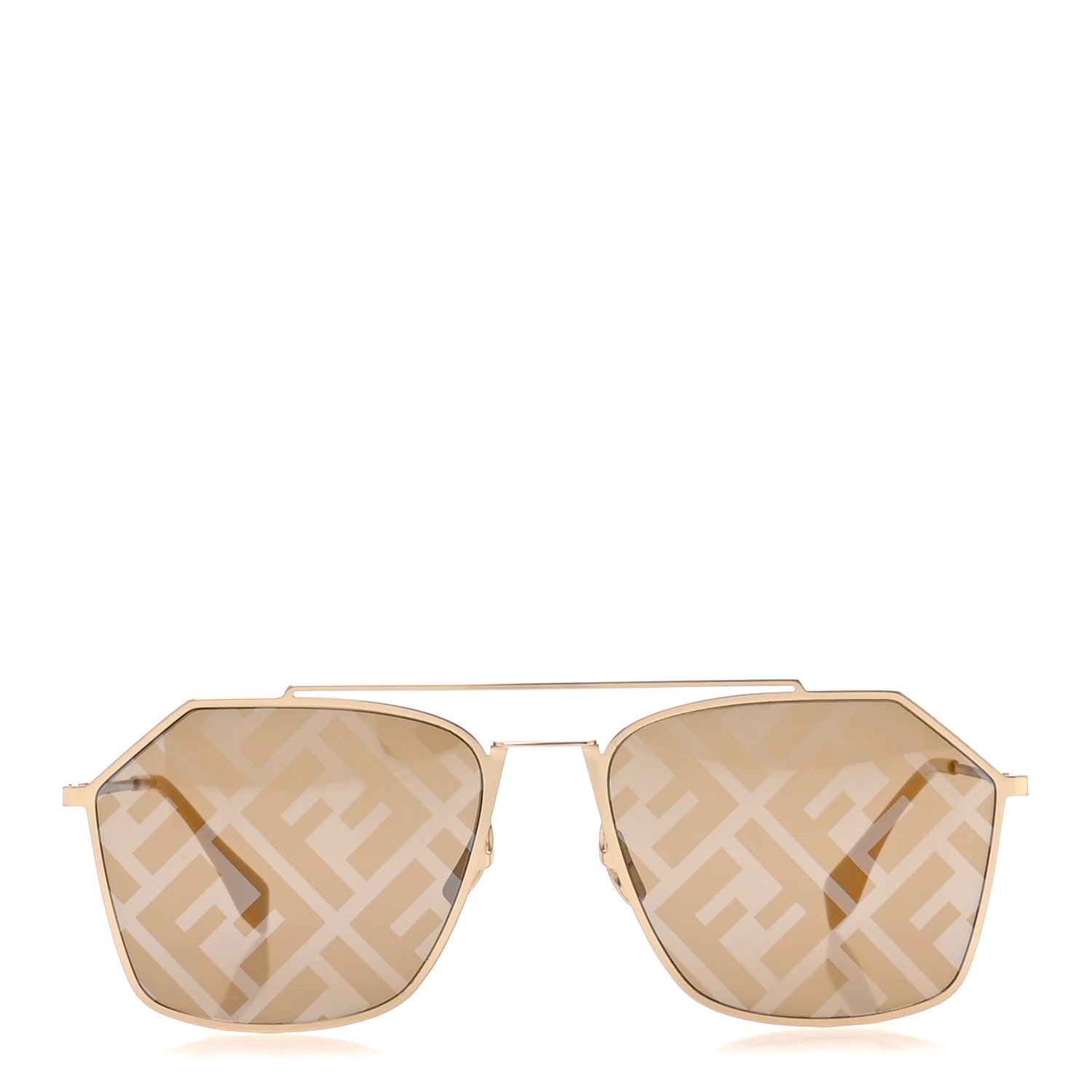 Fendi Metal Aviator Sunglasses FFM0022/S Yellow 2 of 8
