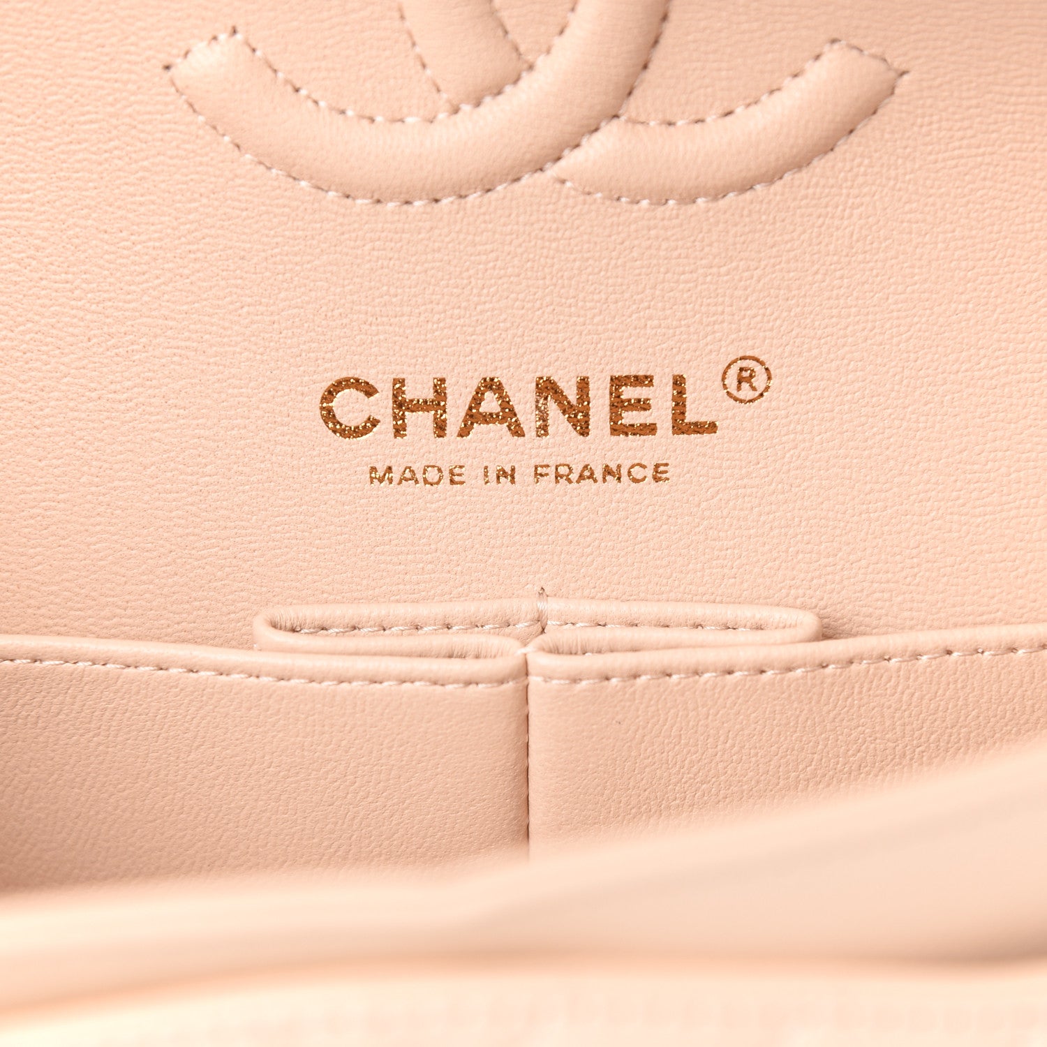 Chanel Caviar Chevron Quilted Small Double Flap Beige 6 of 9