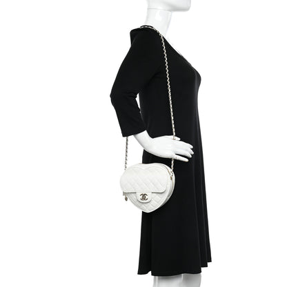 Chanel Lambskin Quilted CC In Love Heart Bag White 2 of 10