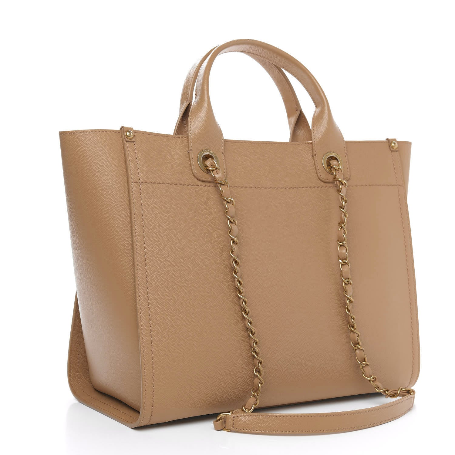 Chanel Caviar Small Studded Deauville Tote Beige 4 of 14