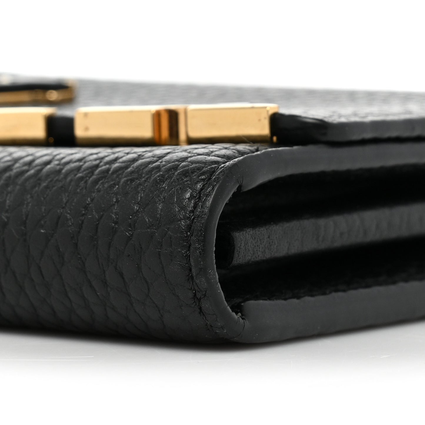 Taurillon Embellished Capucines Long Wallet Black