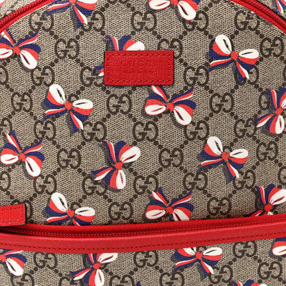 Gucci GG Supreme Monogram Sylvie Bow Print Childrens Backpack Red 8 of 10