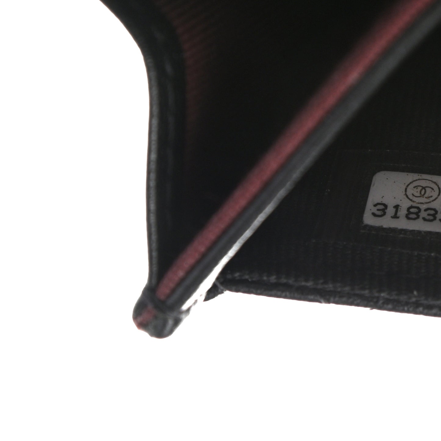 Lambskin Quilted Flap Card Holder Wallet Black