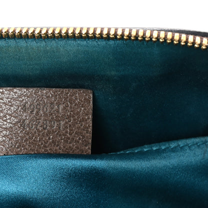 Gucci GG Supreme Monogram Textured Dollar Calfskin Web Small Ophidia Dome Shoulder Bag Beige Ebony New Acero 7 of 10