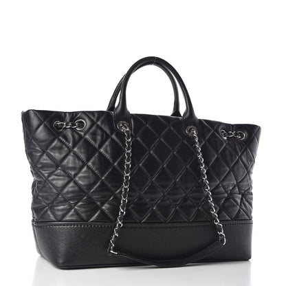 Chanel Calfskin Caviar Quilted Large Shopping Tote Black 3 of 9