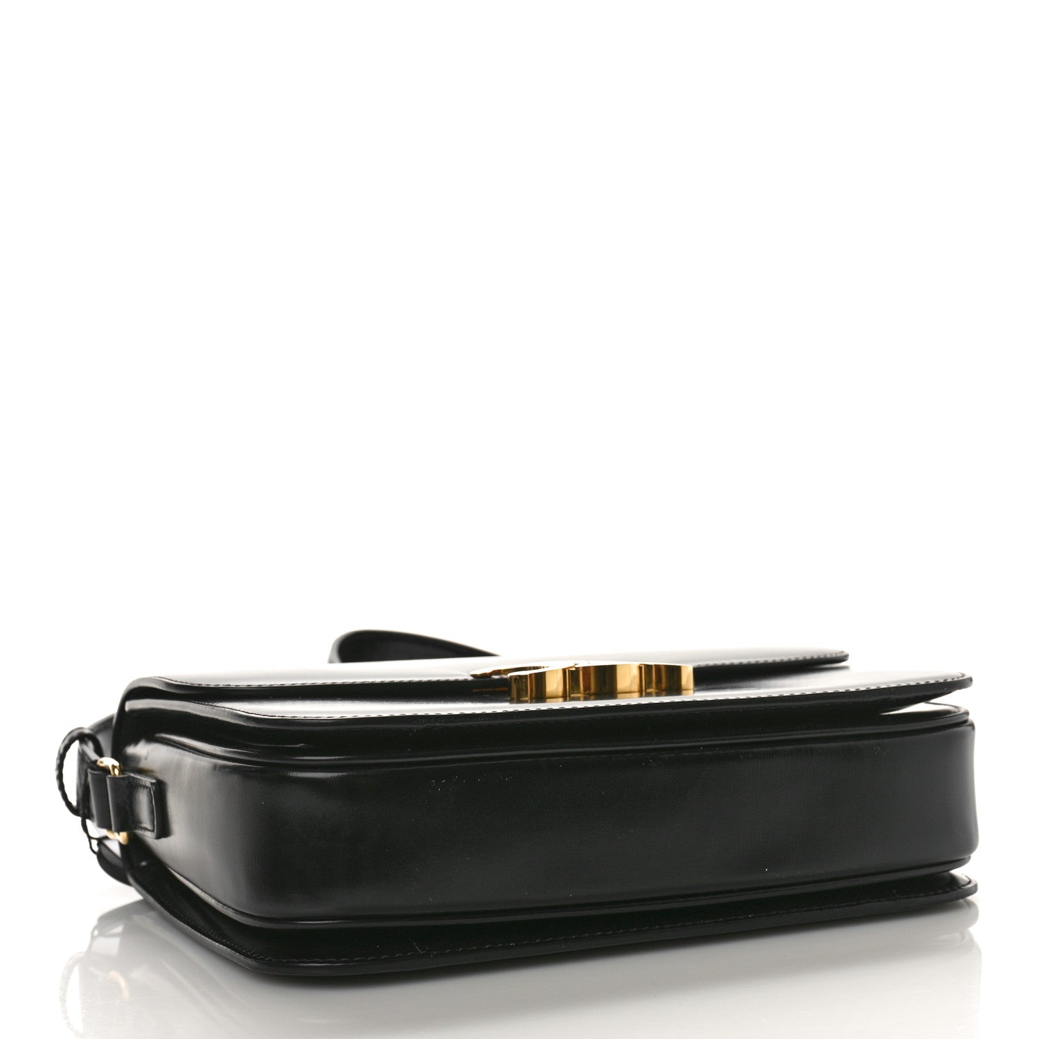 Celine Shiny Calfskin Medium Triomphe Black 4 of 9