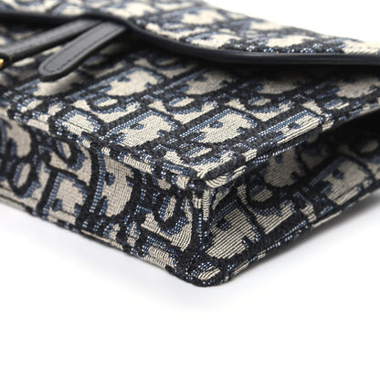 Christian Dior Oblique Saddle Belt Bag Blue 8 of 10