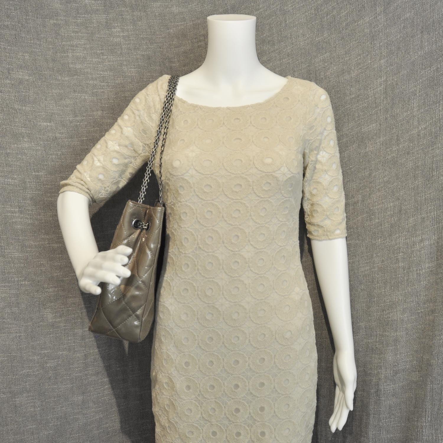 Chanel Patent Quilted Reissue 2.55 Tote Khaki 2 of 10