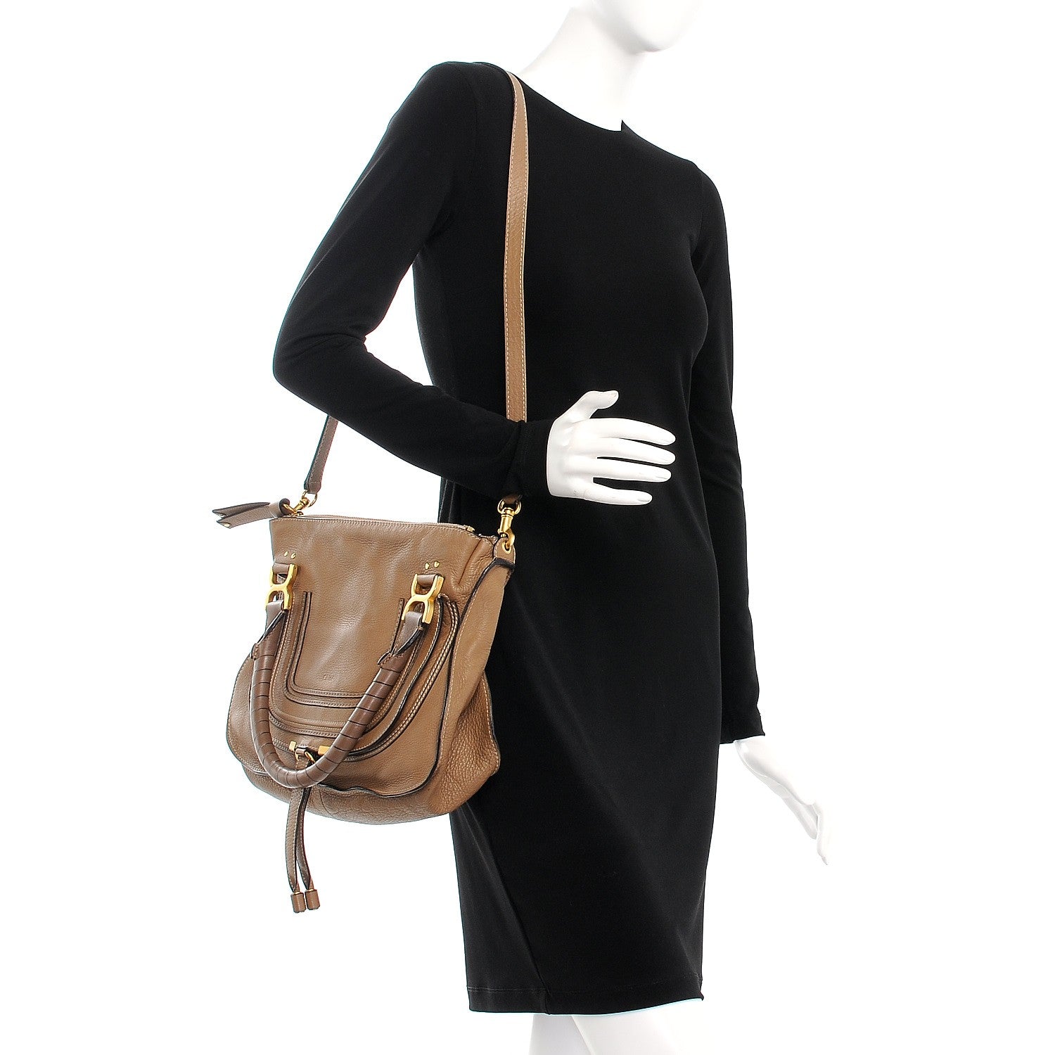 Chloe Calfskin Medium Marcie Satchel Nut 2 of 10