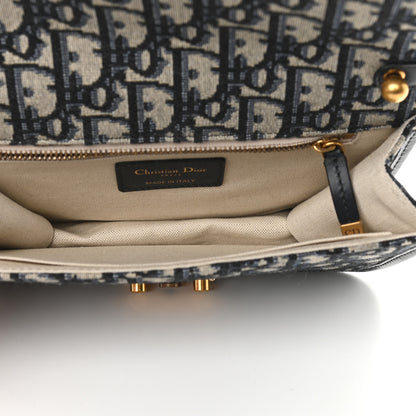 Christian Dior Oblique Small DiorAddict Flap Bag Navy Blue 5 of 9