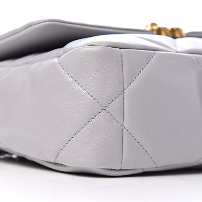 Chanel Goatskin Quilted Medium 19 Flap Grey 8 of 11