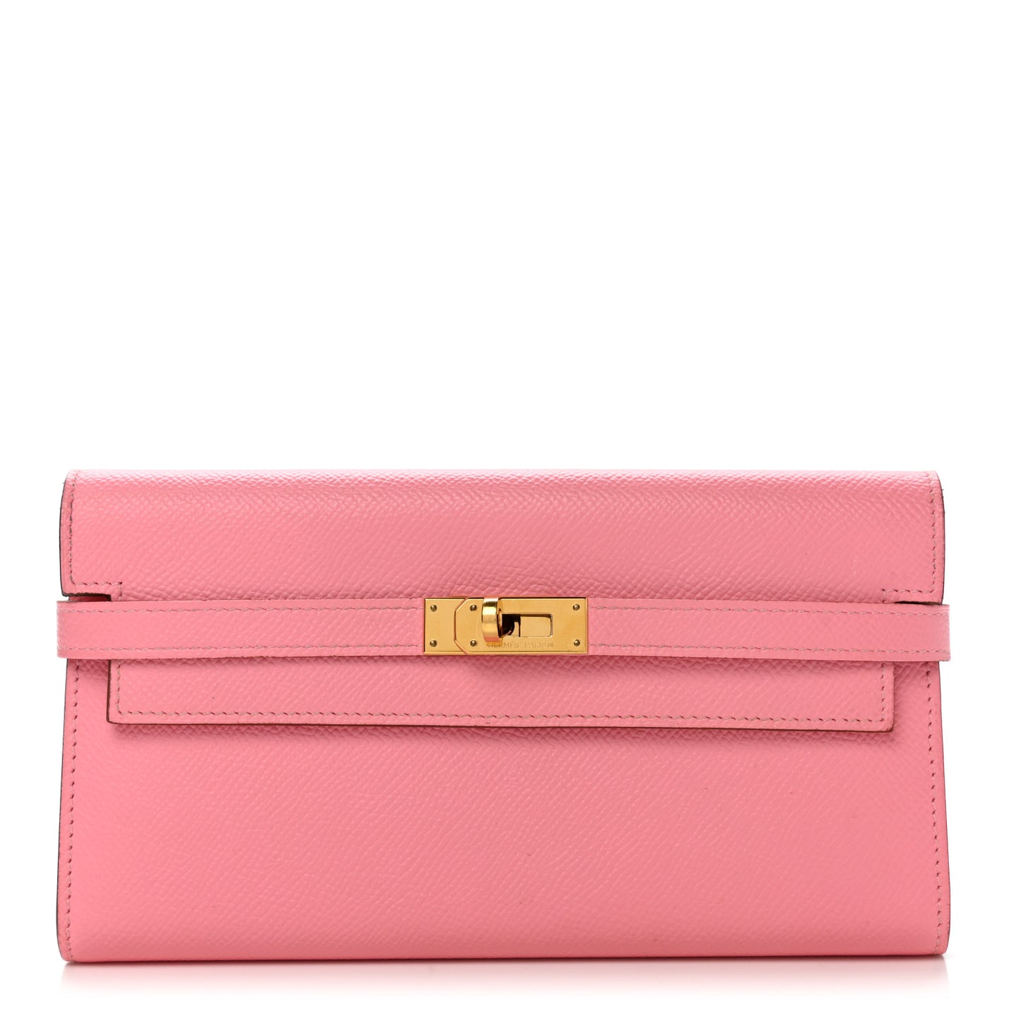 Epsom Kelly Longue Wallet Rose Confetti
