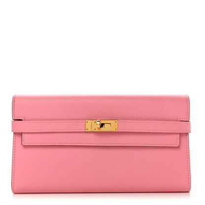 Hermes Epsom Kelly Longue Wallet Rose Confetti 1 of 8