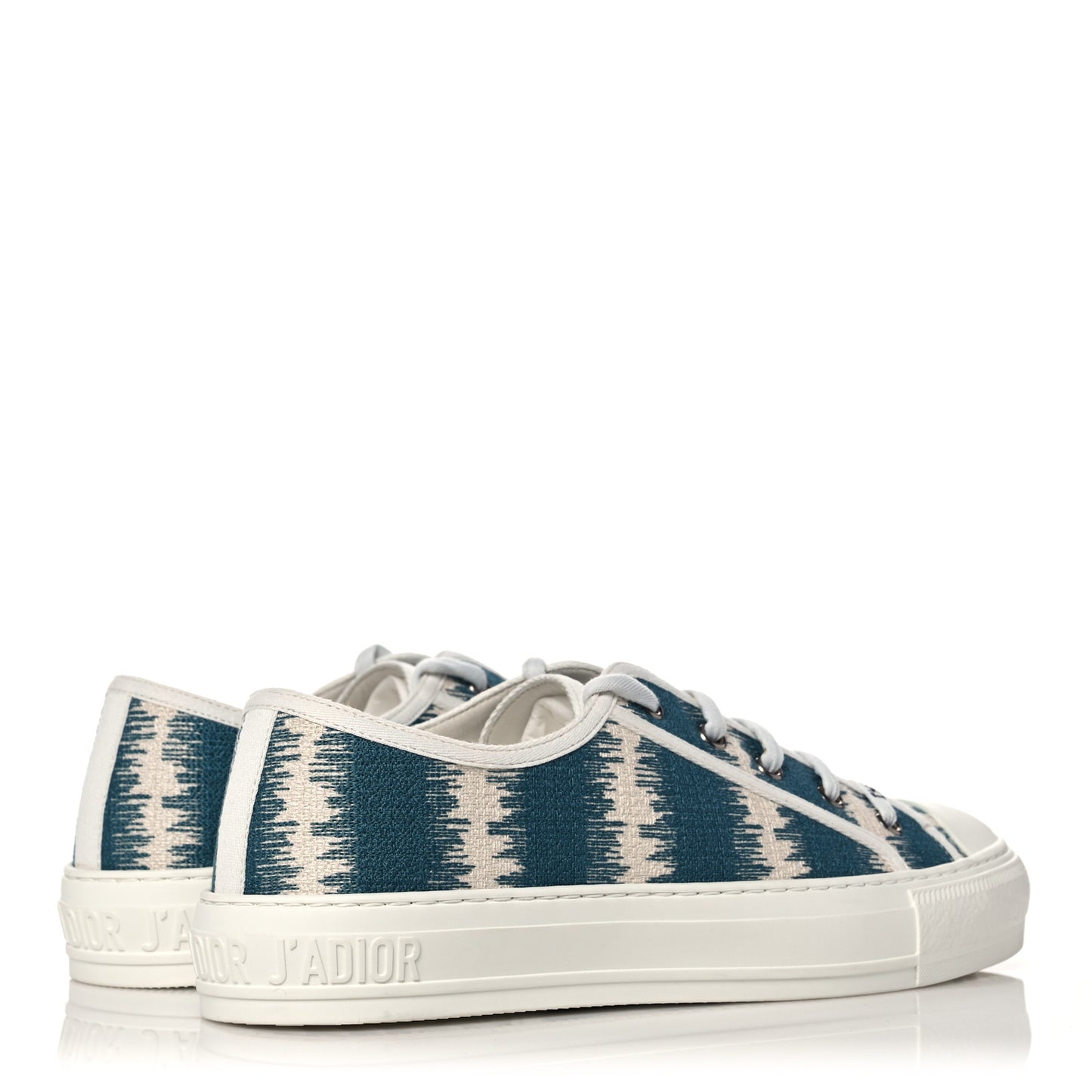Cotton D-Stripes Walk'N'Dior Low Top Sneakers 39 Deep Ocean