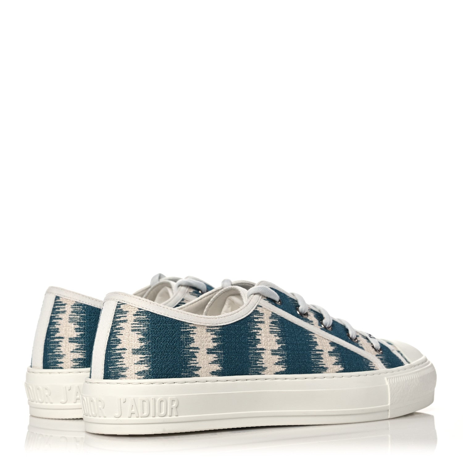 Christian Dior Cotton D-Stripes Walk'N'Dior Low Top Sneakers 39 Deep Ocean 4 of 9
