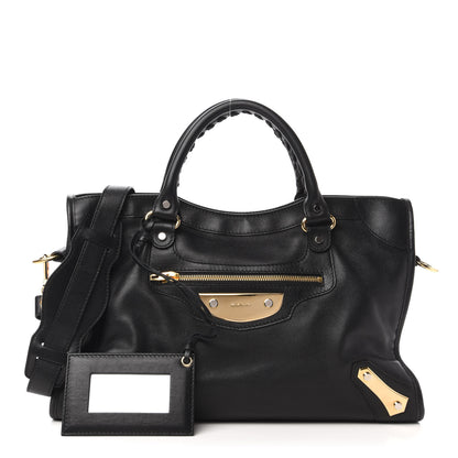 Balenciaga Veau Amp Plate Gold Hardware City Black 1 of 10