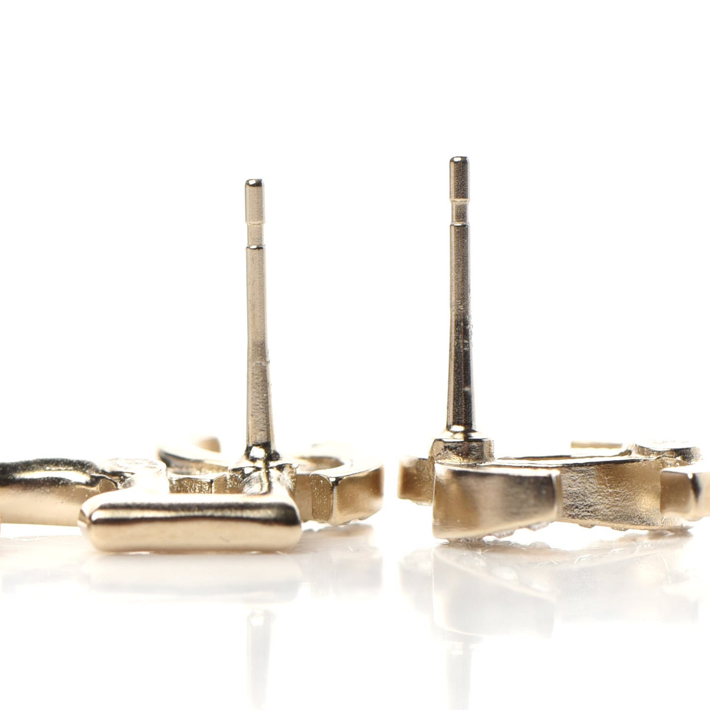 Crystal CC No 5 Earrings Gold