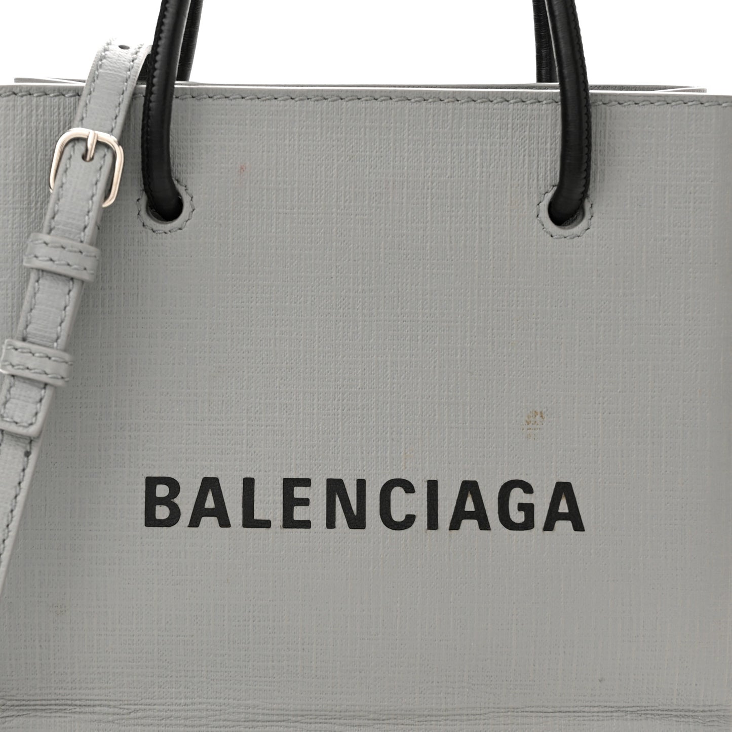 Calfskin Logo XXS Shopping Tote Gris Fossile