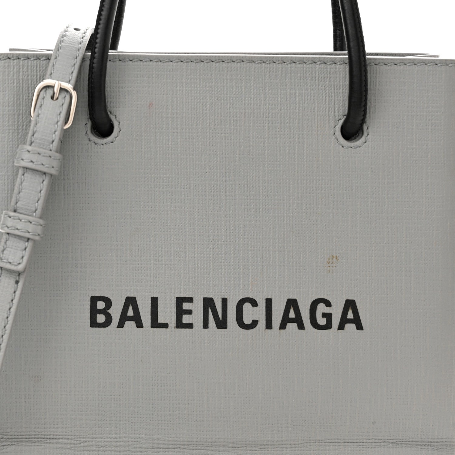 Balenciaga Calfskin Logo XXS Shopping Tote Gris Fossile 8 of 11