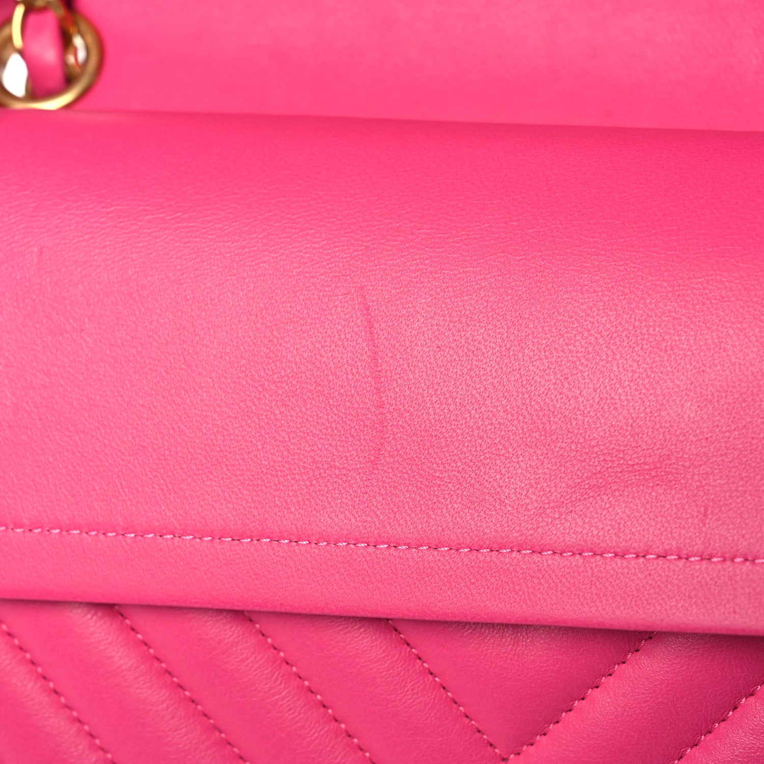 Chanel Lambskin Chevron Quilted Medium Double Flap Pink 16 of 18