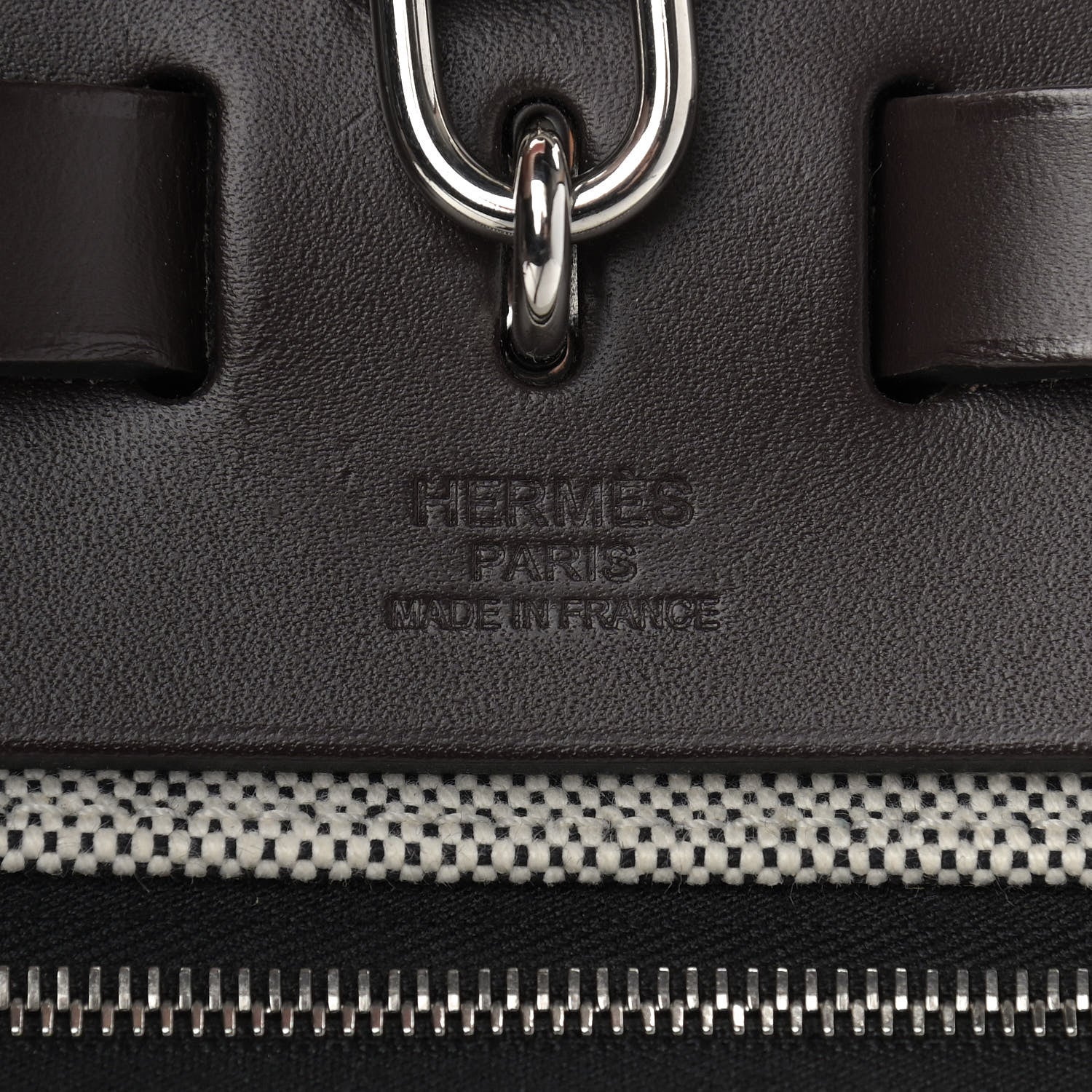 Hermes Toile H Berline Vache Hunter Herbag Zip PM 31 Black Ebene 6 of 11