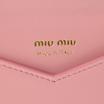 Miu Miu Soft Calfskin Heart Envelope Wallet Wristlet Rosa 8 of 15