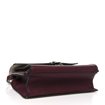 Burberry Derby Calfskin Bi-Color Small Macken Crossbody Bag Mahogany Red Limestone 4 of 12