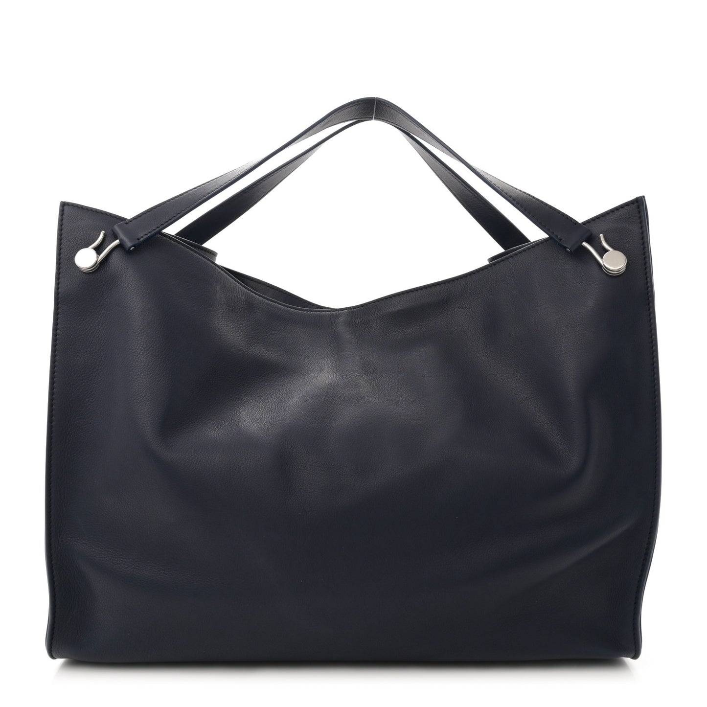 Polished Saddle Calfskin Alexia Bag Marine