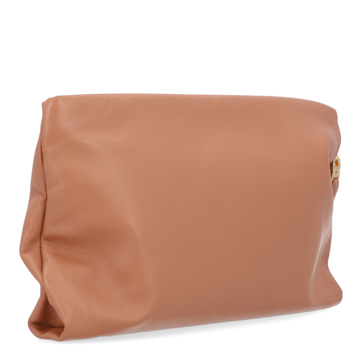 Lambskin Medium CC Pouch With Handle Brown