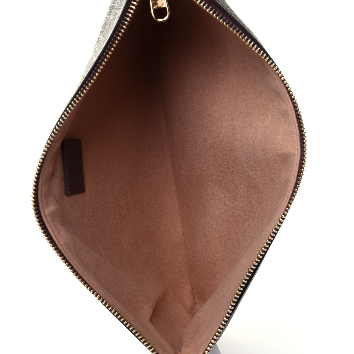 GG Supreme Monogram Large Ophidia Pouch Clutch Brown