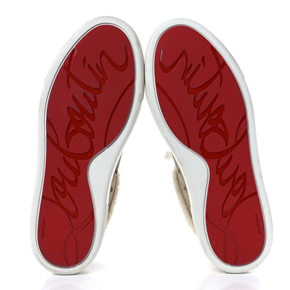 Christian Louboutin Suede Shearling Fun Vierissima Flat Sneakers 40.5 Atlas 6 of 8