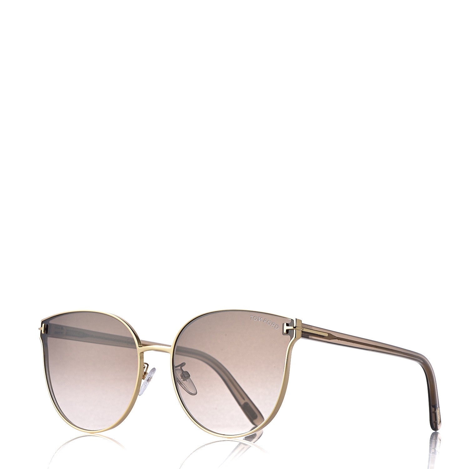 Tom Ford Cat Eye Sunglasses TF718 K Brown 1 of 9