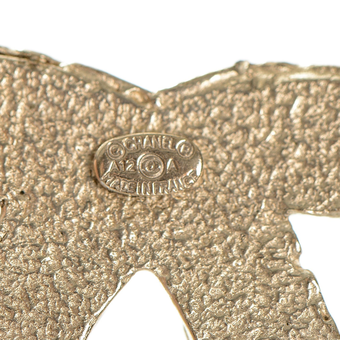Crystal CC Brooch Light Gold