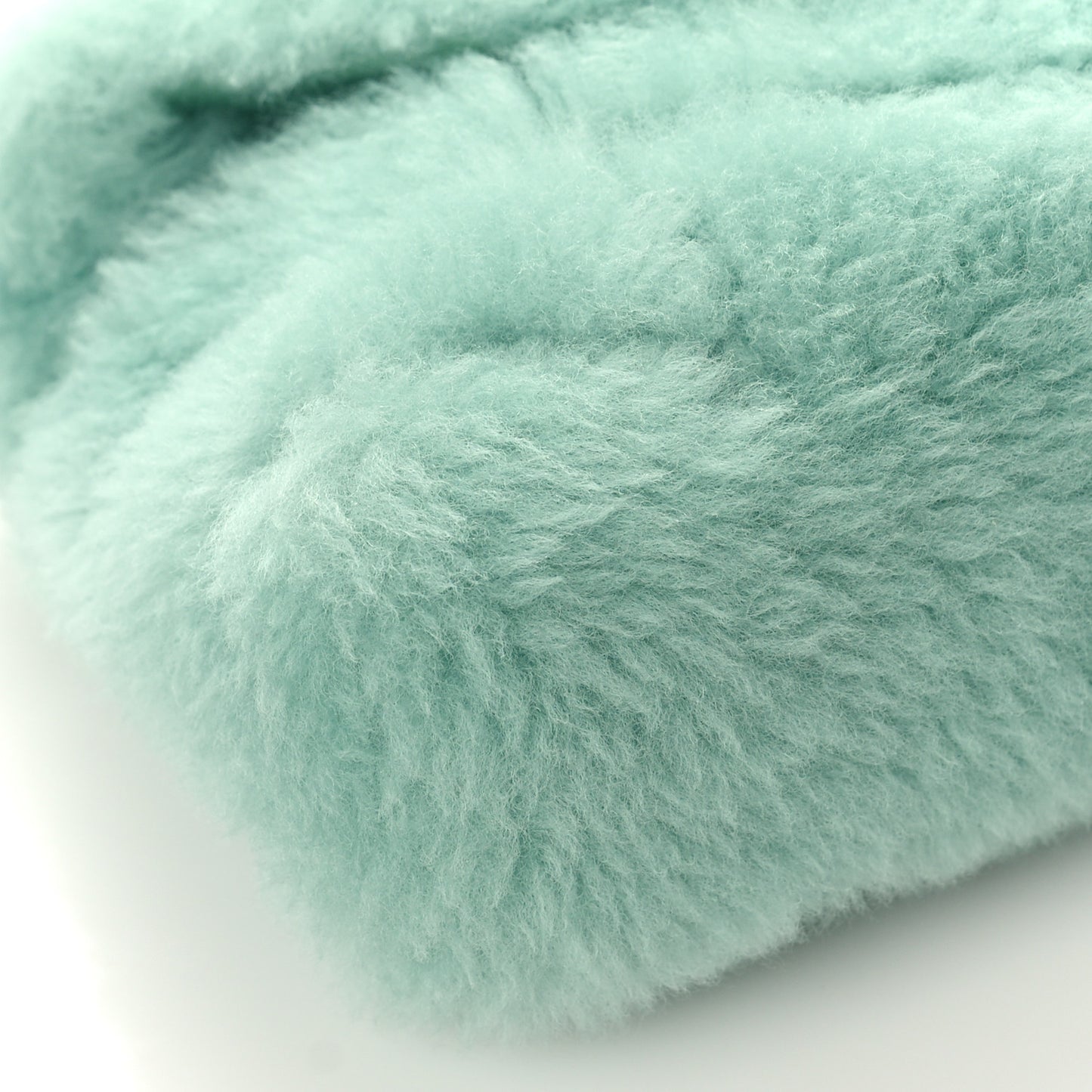 Shearling Quilted Monogram Loulou Puffer Pouch Clutch Iced Mint