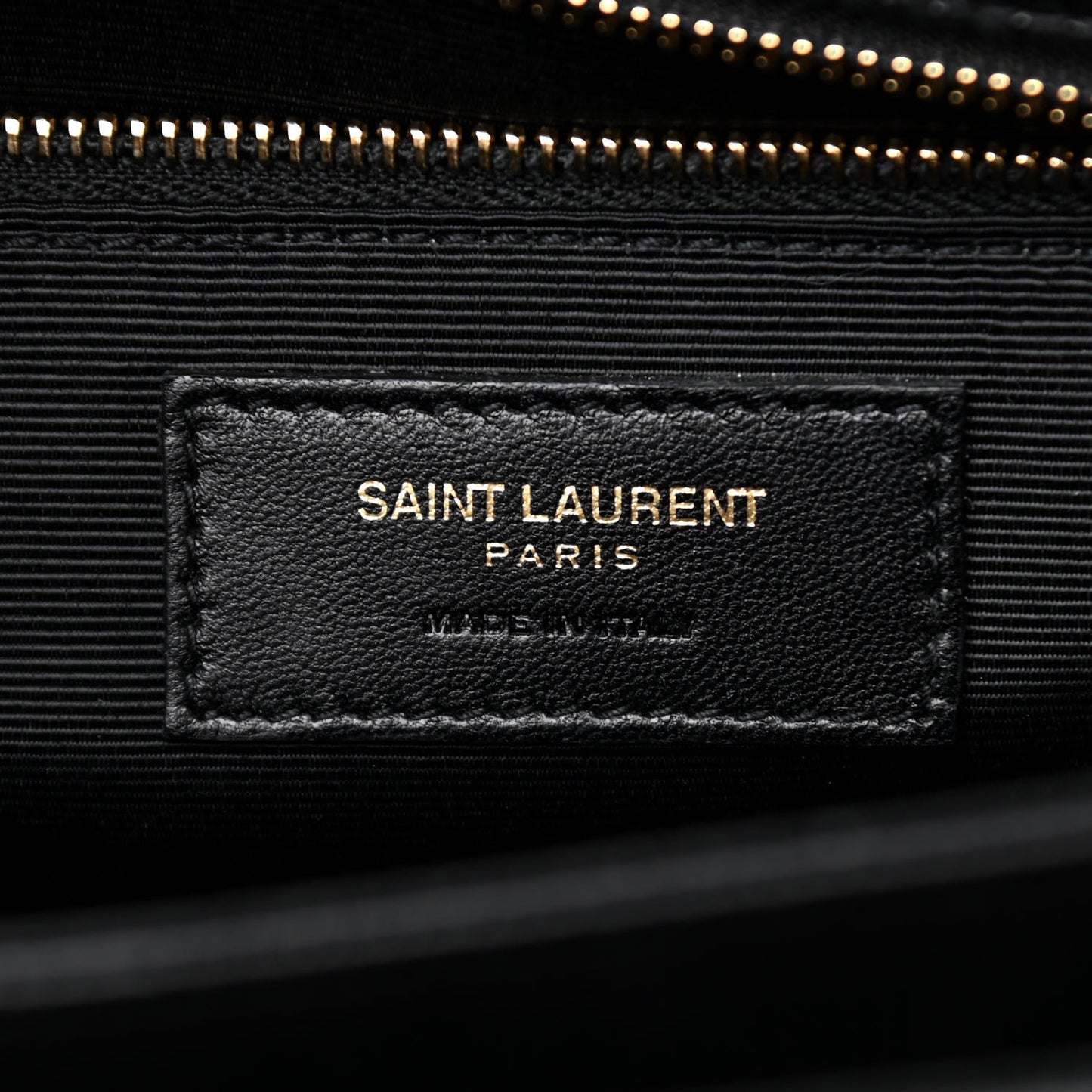 Textured Calfskin Medium Classic Monogram Universite Bag Black