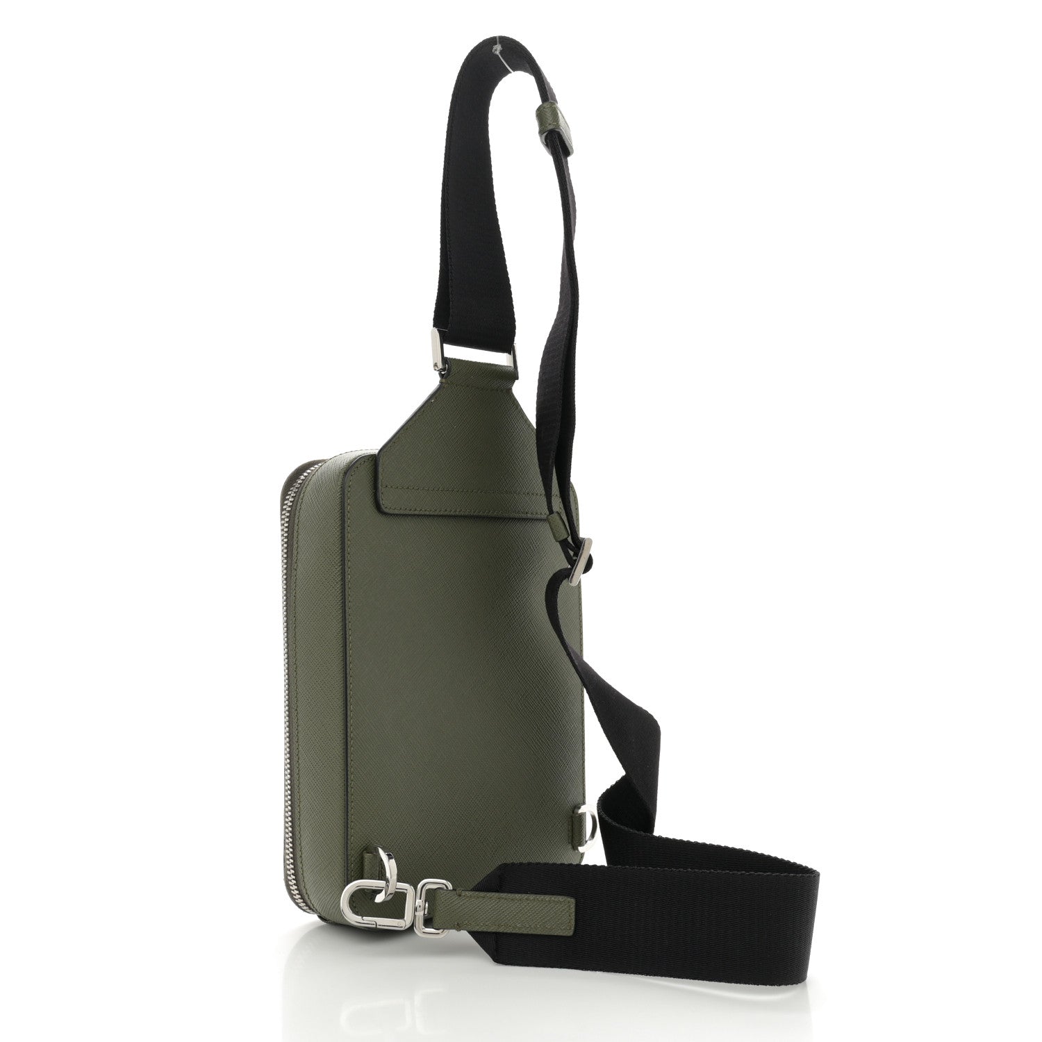 Prada Saffiano Brique Sling Bag Loden Green 3 of 9