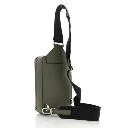Prada Saffiano Brique Sling Bag Loden Green 3 of 9
